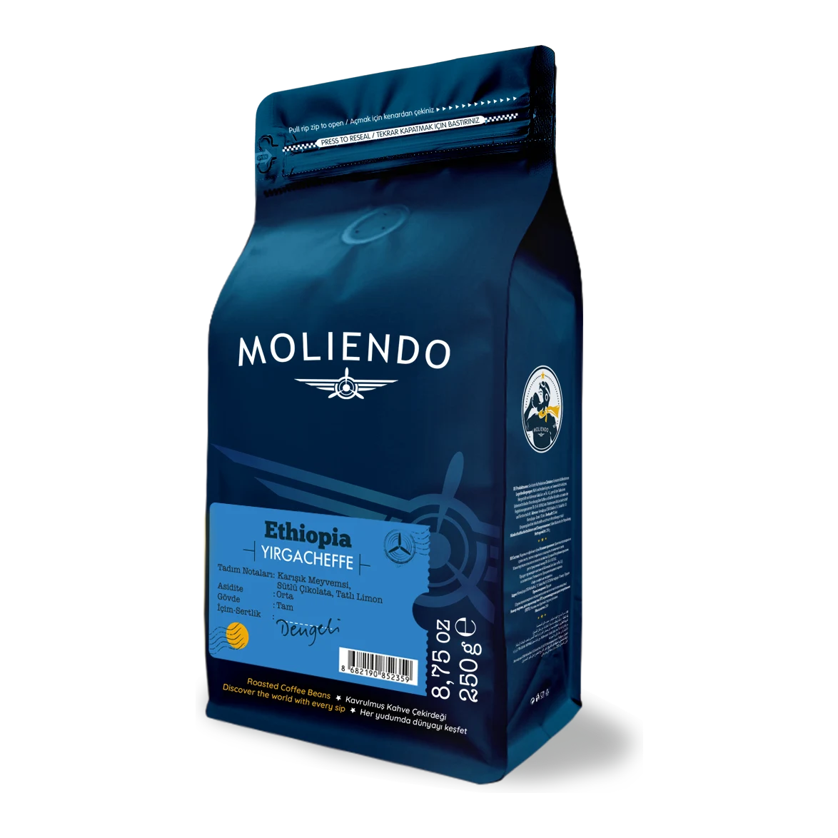 Moliendo Ethiopia Yirgacheffe Yöresel Kahve