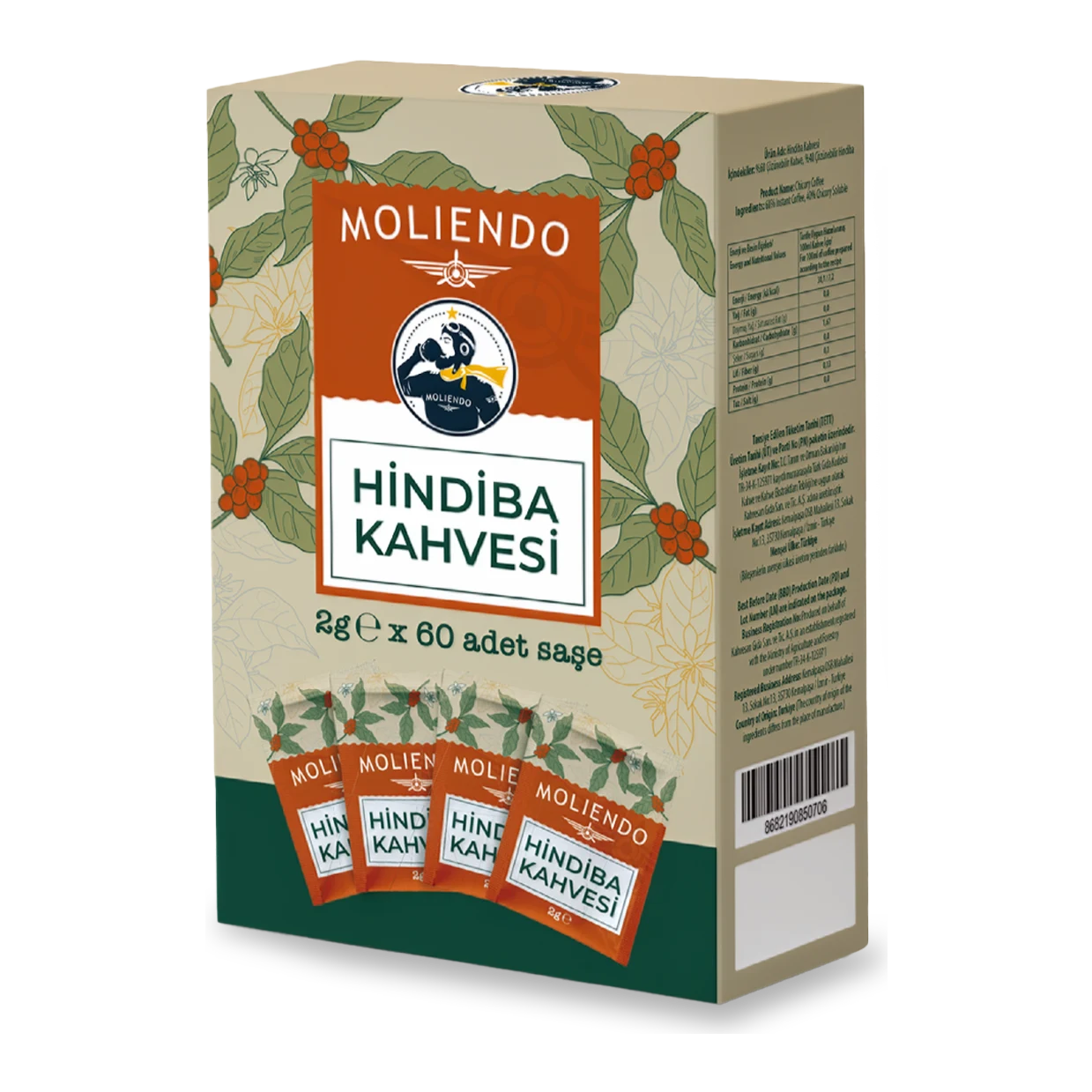Moliendo Hindiba Kahvesi 60 Tek İçimlik Paket 120 g