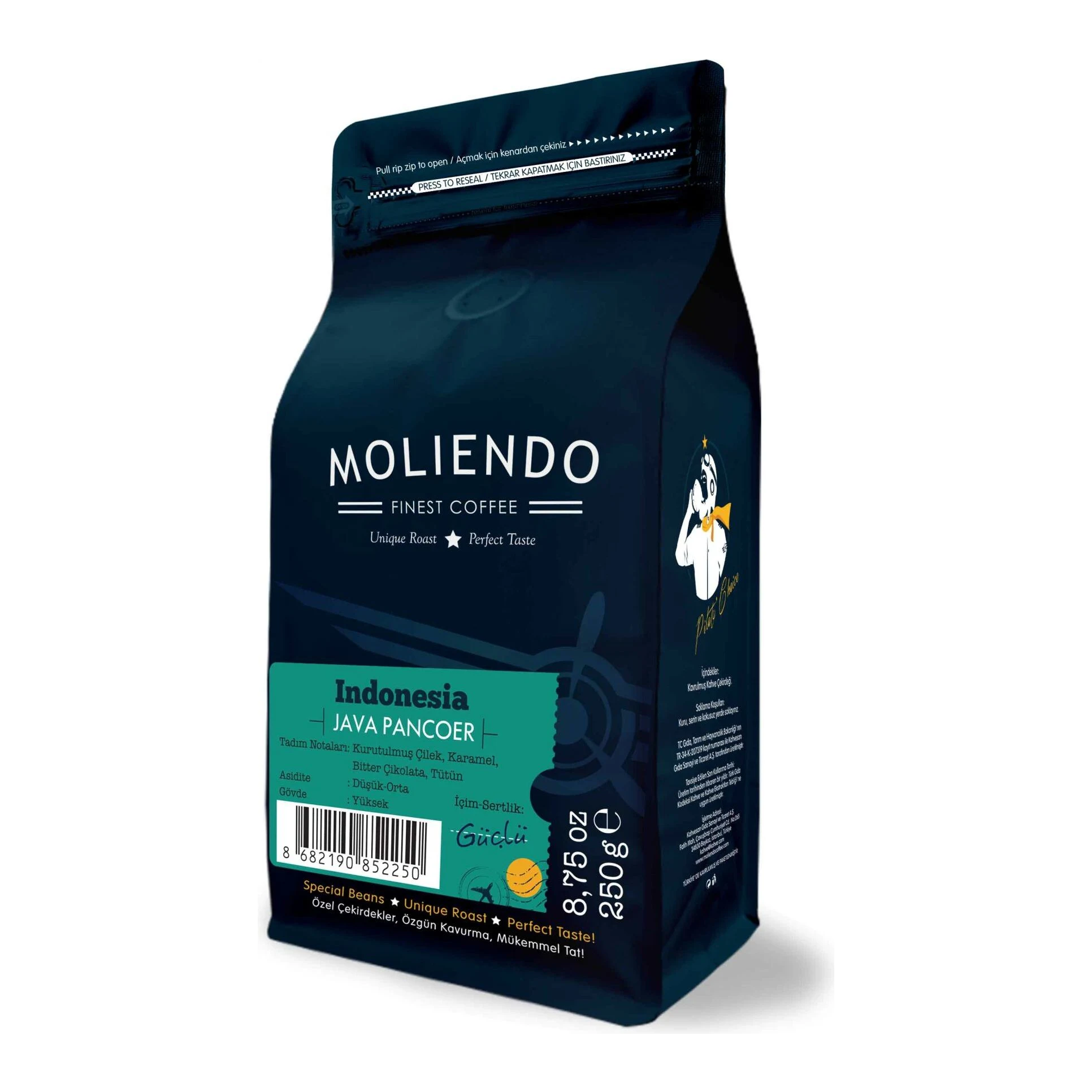 Moliendo Indonesia Java Pancoer Yöresel Kahve