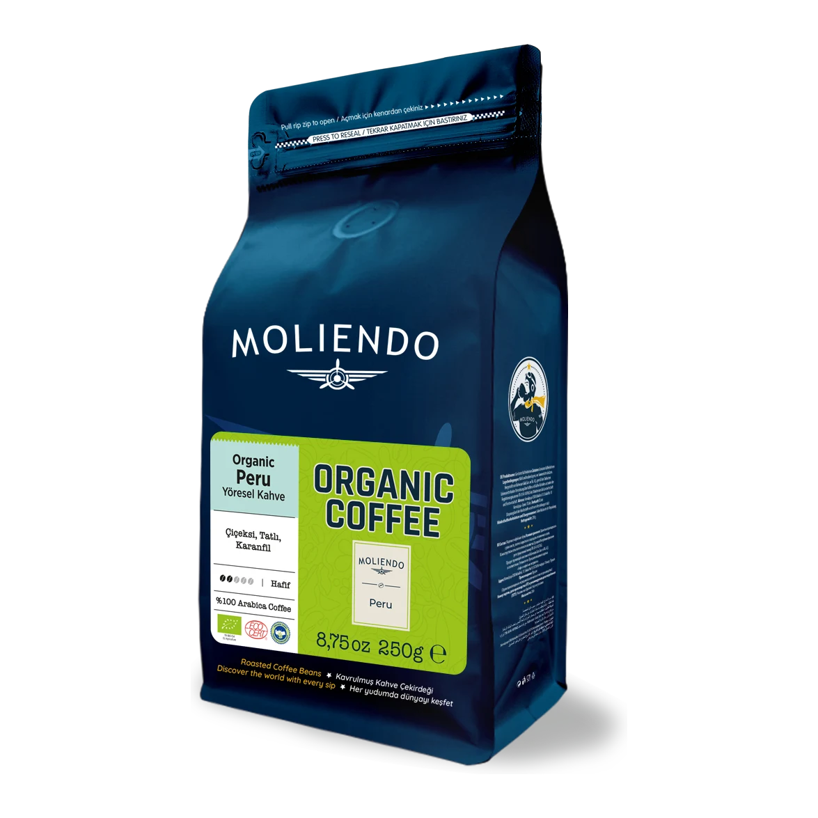 Moliendo Organic Peru (Çekirdek) Yöresel Kahve 250 g