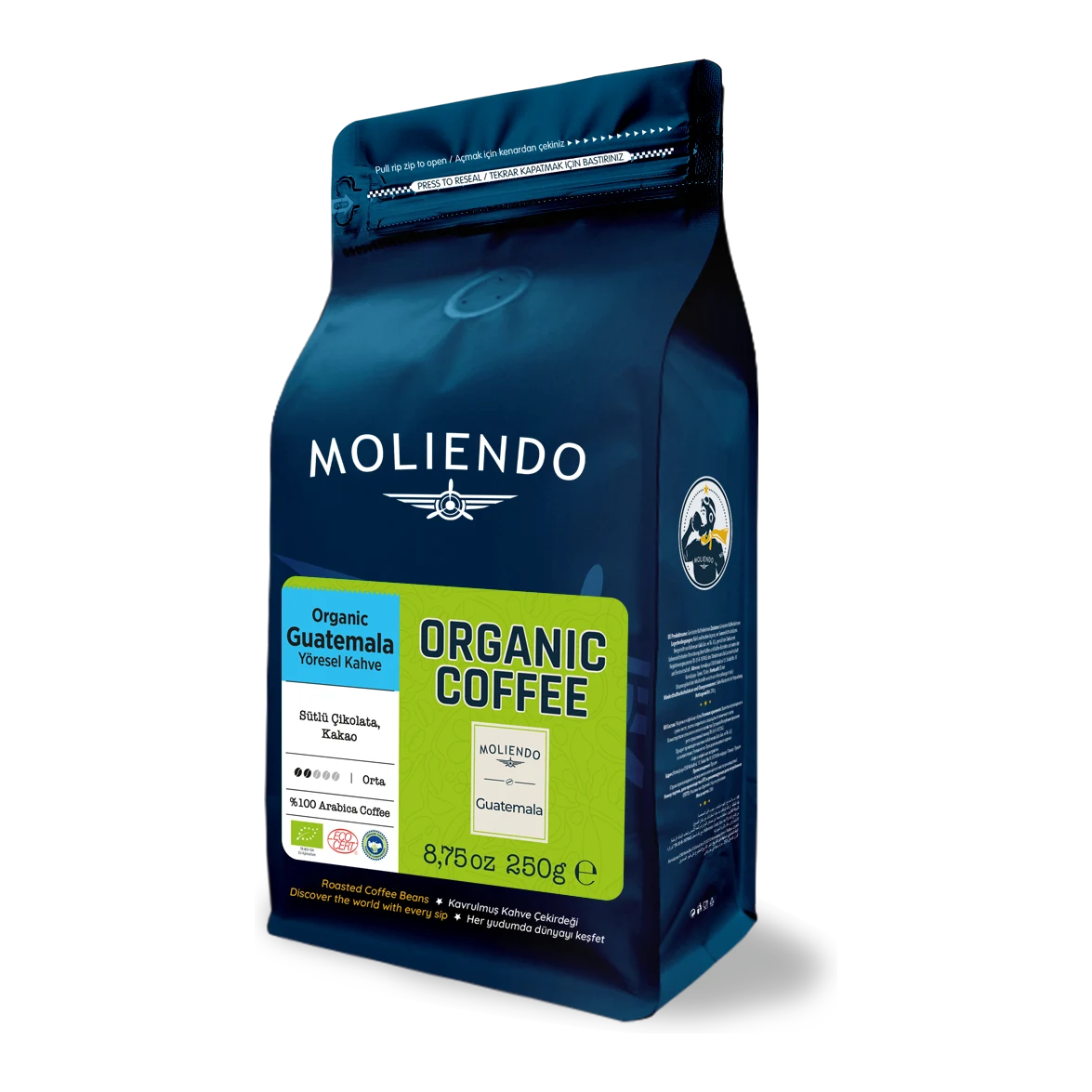 Moliendo Organic Guatemala SHB (Çekirdek) Yöresel Kahve 250 g