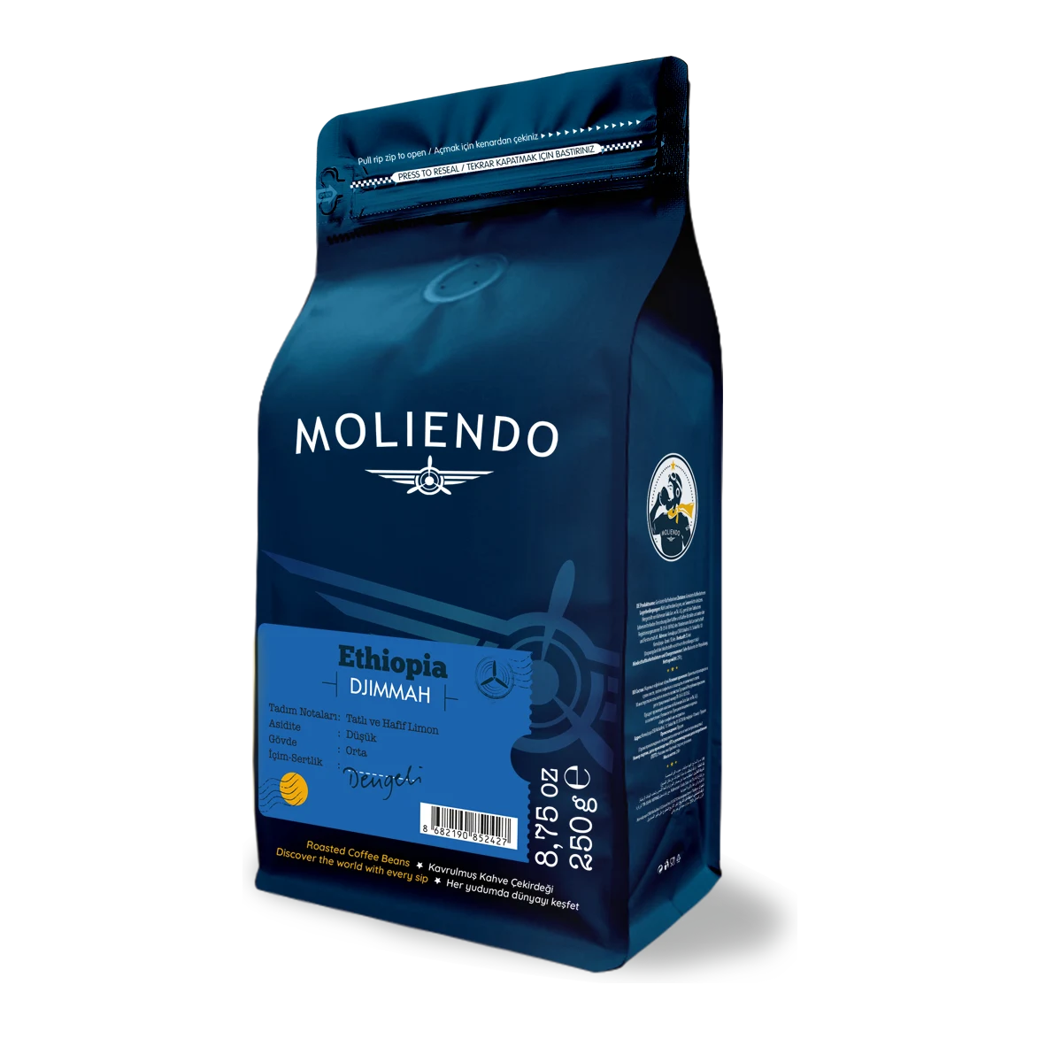Moliendo Ethiopia Djimmah Yöresel Kahve