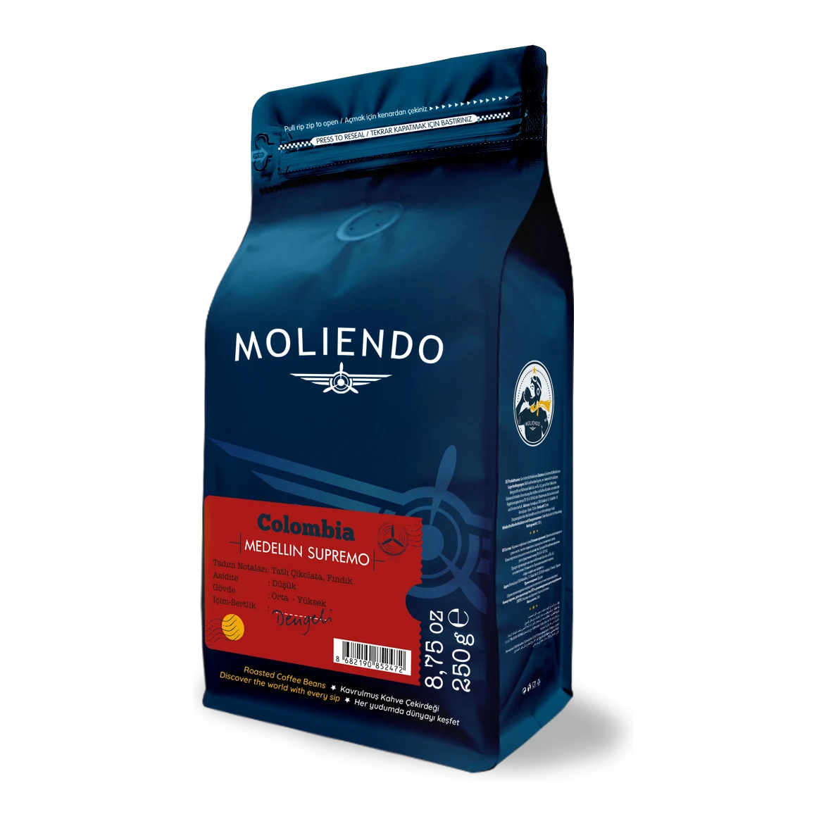 Moliendo Colombia Medellin Supremo Yöresel Kahve